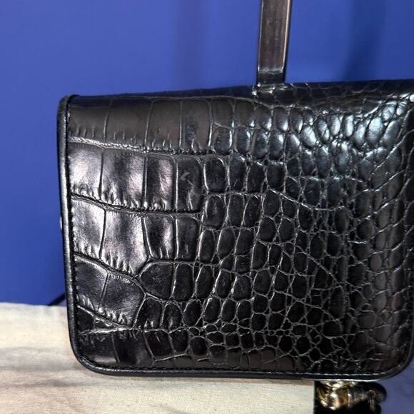 Brighton Black Croc-Embossed Women's Wallet - Picture 3 of 6
